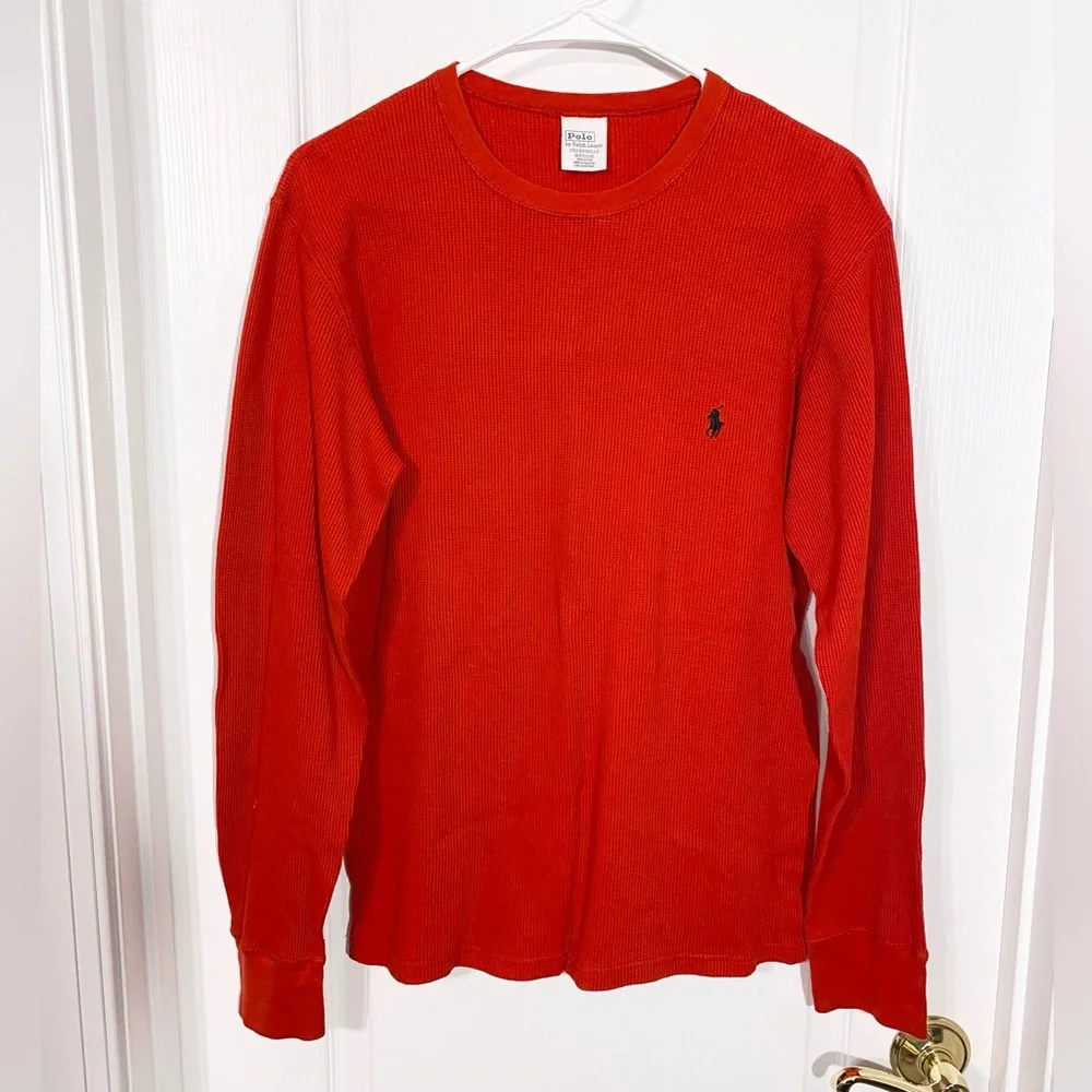 Polo Ralph Lauren Long Sleeve Thermal Knit Tee Red Men’s Medium